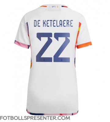 Belgien Charles De Ketelaere #22 Borta Matchtröja Dam VM 2022 Kortärmad